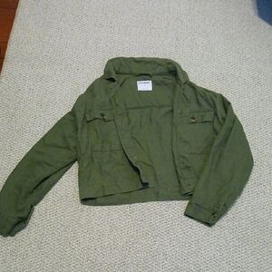 Old Navy Forest Green Denim Jacket Shirt